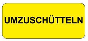 Informationsetiketten - Leuchtgelb