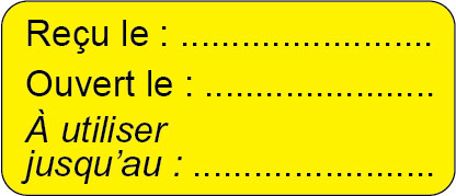 Étiquettes d'information - Jaune Fluo