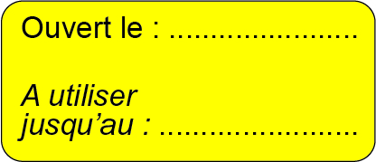 Informationsetiketten - Leuchtgelb