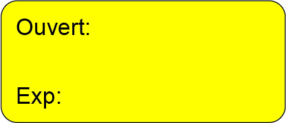 Informationsetiketten - Leuchtgelb