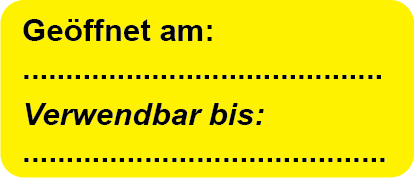 Étiquettes d'information - Jaune Fluo